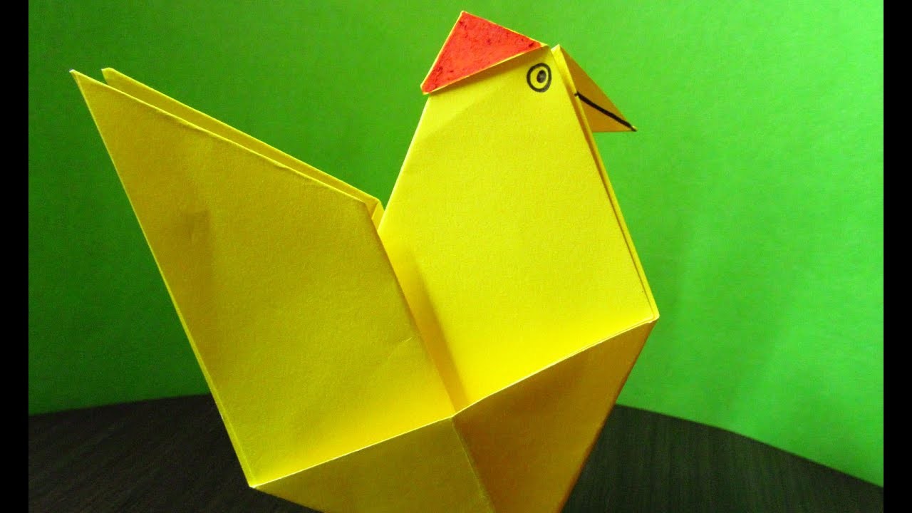 Como hacer una GALLINA DE PAPEL | Origamis de papel paso a paso (Muy fácil)