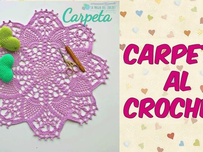 Cómo hacer una tapete.paño.carpeta con piñas al crochet PRIMERA PARTE  - La Magia del Crochet-