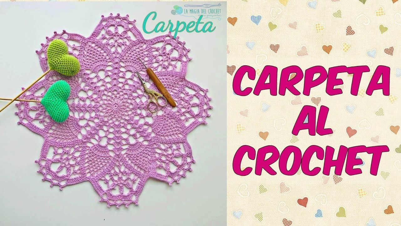 Cómo hacer una tapete.paño.carpeta con piñas al crochet PRIMERA PARTE  - La Magia del Crochet-