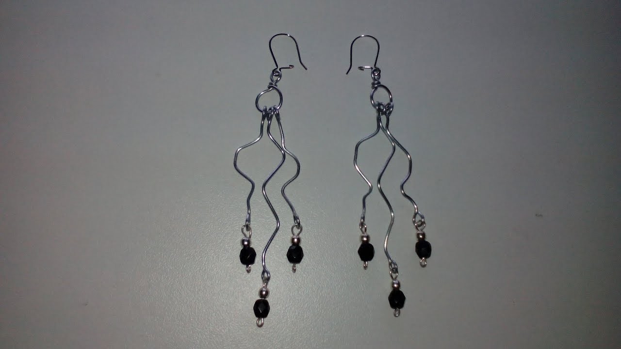COMO HACER UNOS PENDIENTES EN FORMA DE OLAS CON ALAMBRE DE ACERO