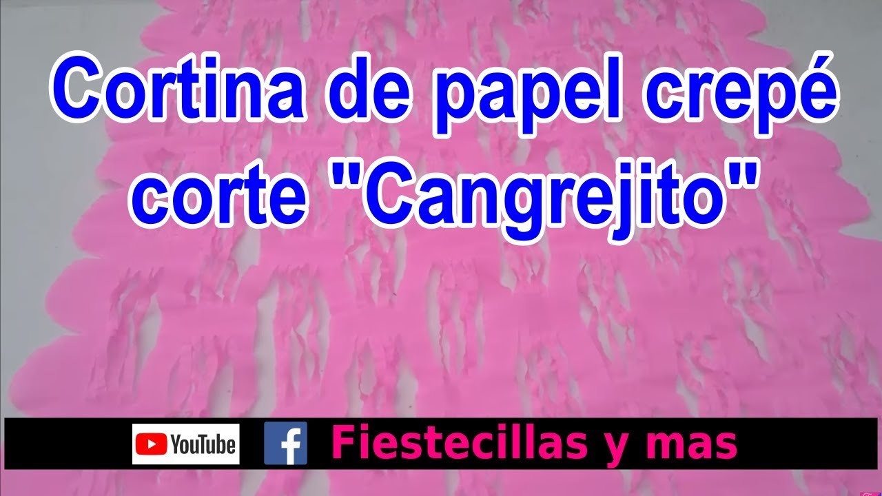 Cortina de papel crepe corte "Cangrejito" (Curtain of crepe paper cut "crab" )