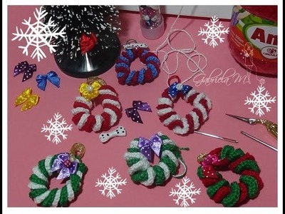 Divinos accesorios coronas de Navidad paso a paso en crochet