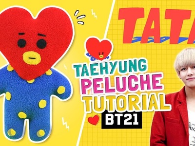 DIY BTS ☆ Como hacer el PELUCHE de TATA de BT21 (TaeHyung) ♡ TATA DOLL TUTORIAL l Fabbi Lee