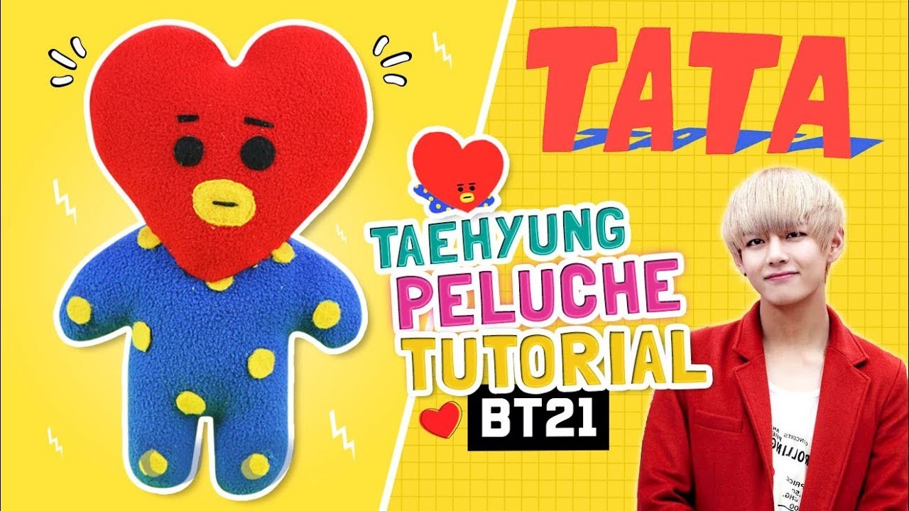 DIY BTS ☆ Como hacer el PELUCHE de TATA de BT21 (TaeHyung) ♡ TATA DOLL TUTORIAL l Fabbi Lee