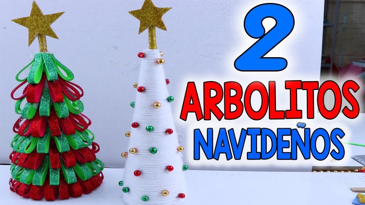 DIY MINI arbolitos NAVIDEÑOS decorados || MANUALIDADES de NAVIDAD 2017 || HaunterMake