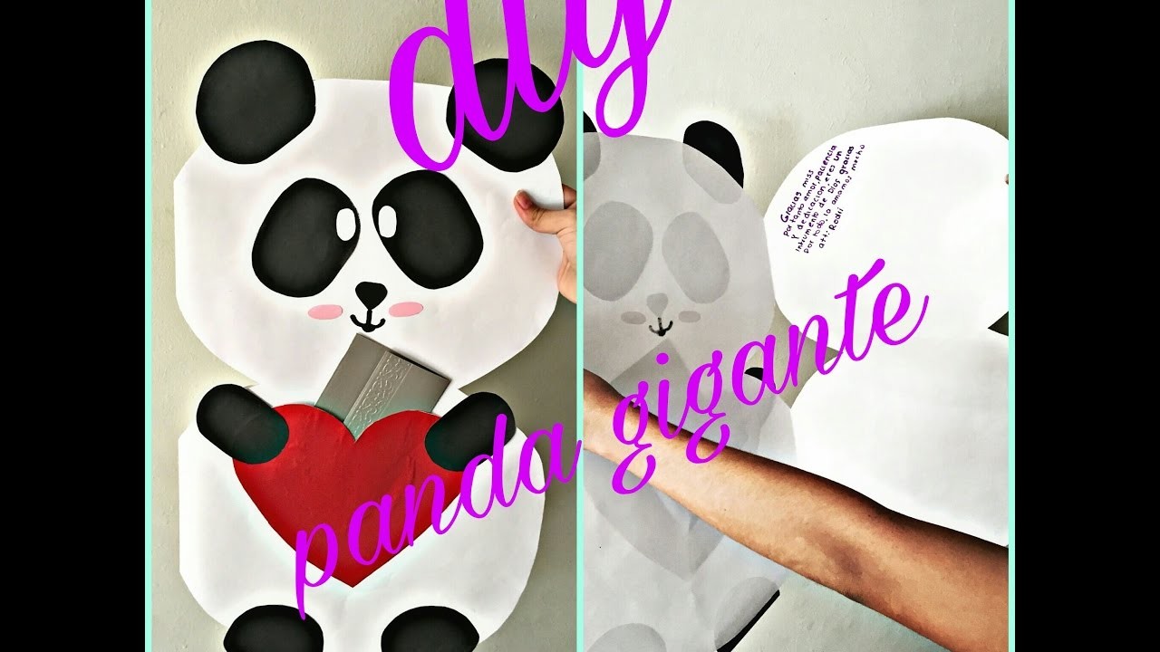 ♡Diy tarjeta de panda gigante ♡ MARIANA RODRIGUEZ