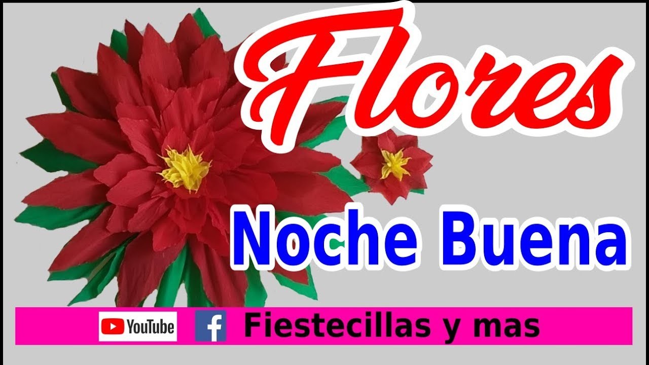 Dos modelos de "Flor de Noche Buena" en papel crepe