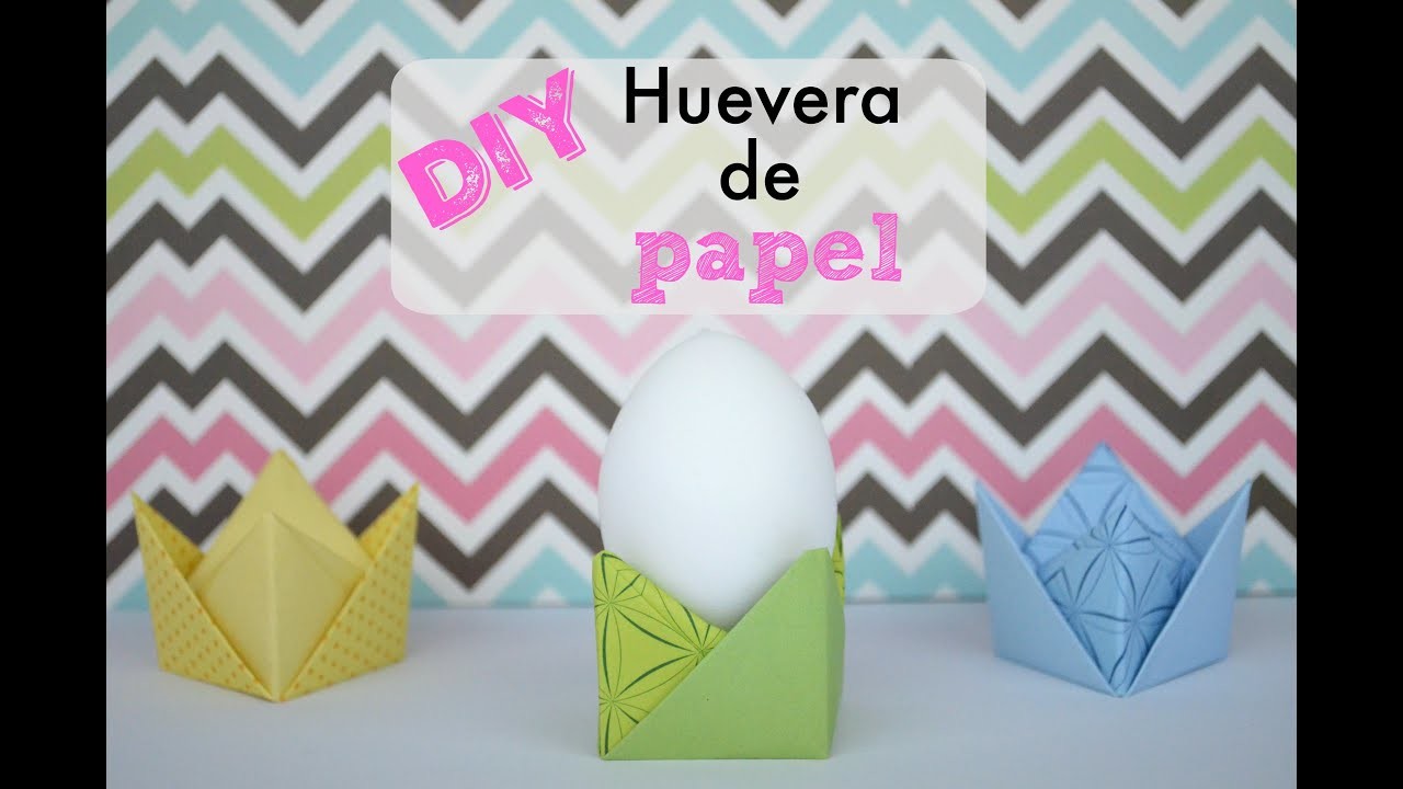 Huevera de papel para Pascua. DIY Origami egg cup. Easter