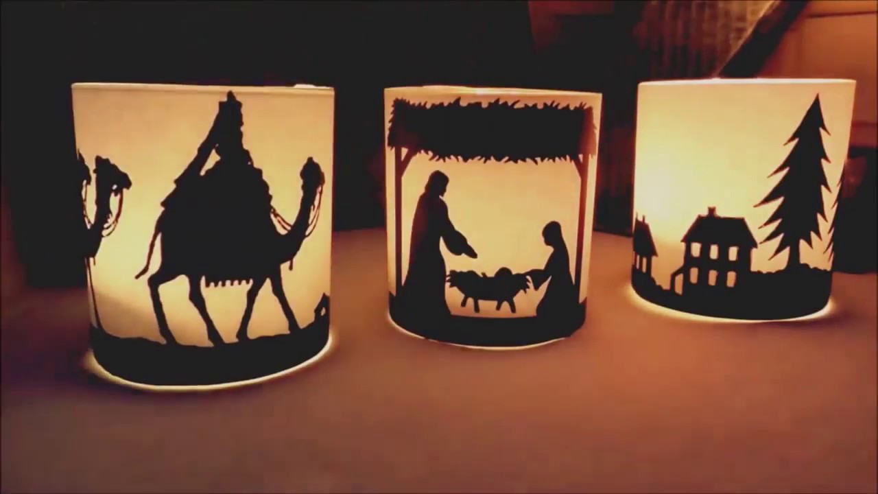 Ideas faciles para decorar en Navidad - portal de belén hecho con vasos
