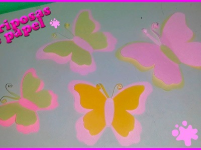 Mariposas hechas con papel (paso a paso). Paper Butterflies | Simple y Creativo