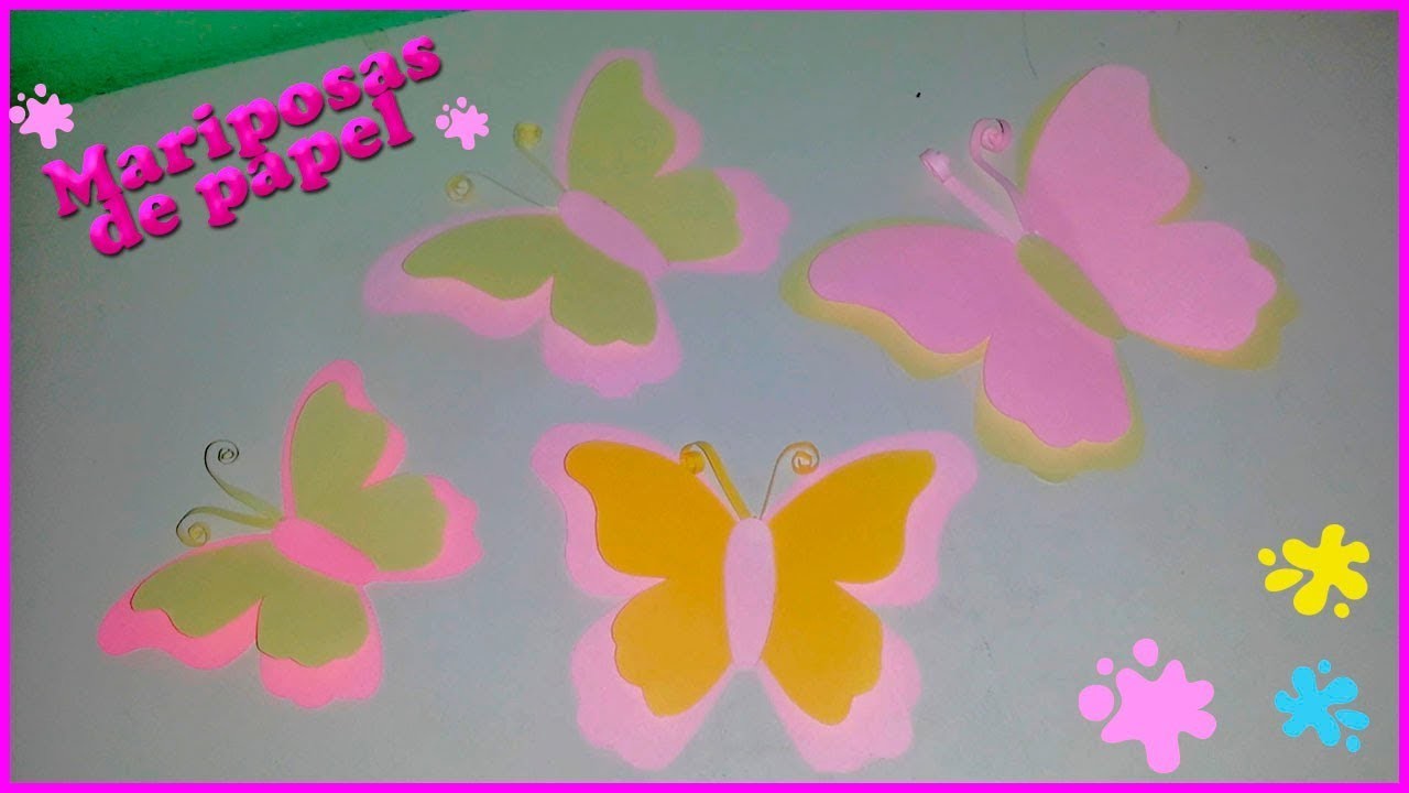 Mariposas hechas con papel (paso a paso). Paper Butterflies | Simple y Creativo