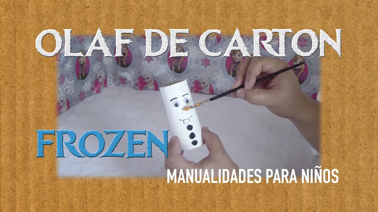 Olaf de Frozen de cartón para las navidades - Manualidades para niños