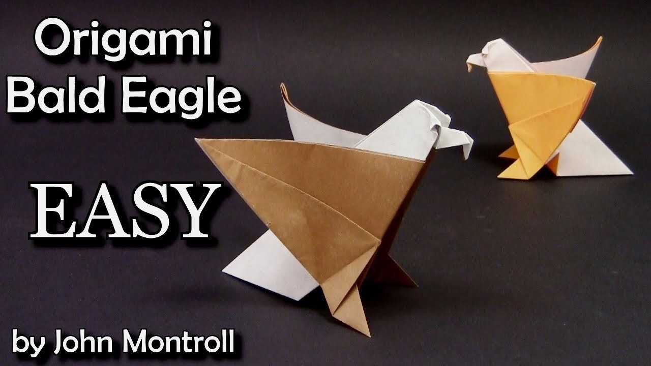 Origami EAGLE EASY for KIDS - Yakomoga Origami easy tutorial