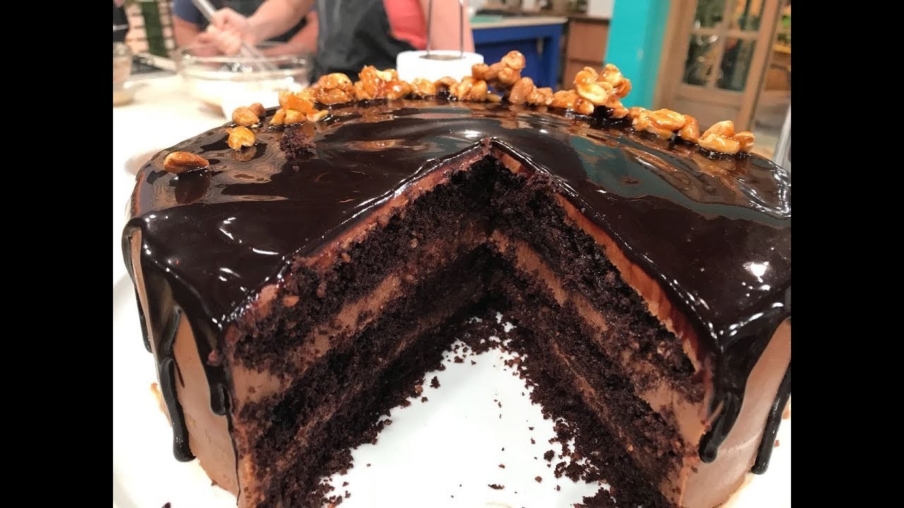 Torta maní con chocolate