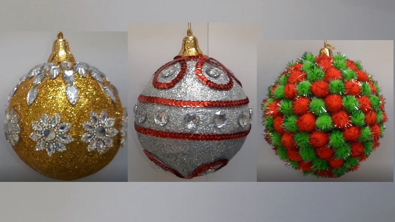 3 tipos de esferas navideñas económicas, esferas recicladas,  esferas fáciles y decorativas.