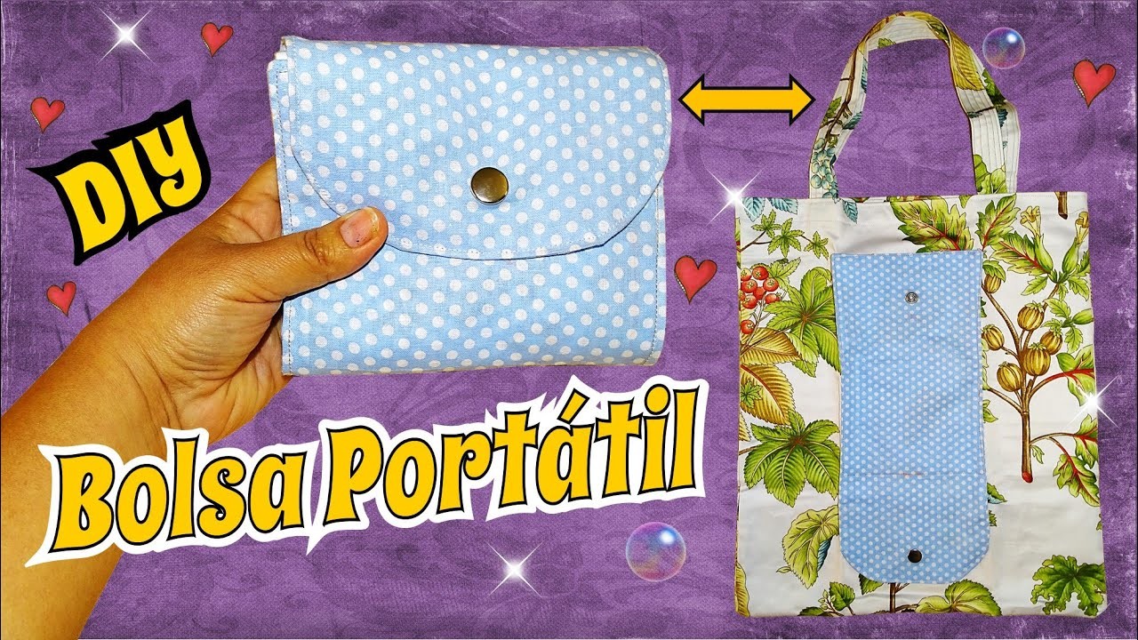 Bolsa de compras Portatil en Tela muy fácil - Tote Bag Tutorial