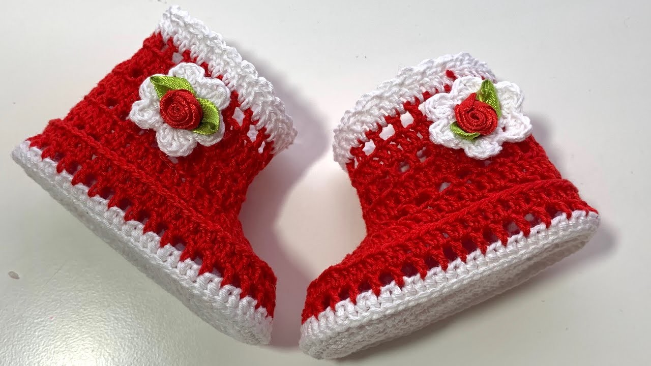 Botita para bebe tejido a crochet | Modelo Unisex 0.3 meses| Paso a Paso