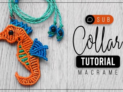 Caballito De Mar » ???? tutorial en español | como hacer collar de hilo | diy ● Macrame #184