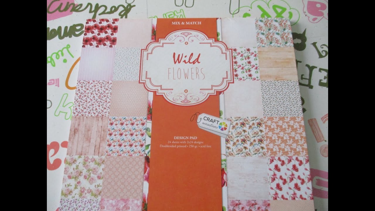 Colección de papeles scrap Wild Flowers Craft   Craft Sensations