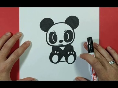 Como dibujar un oso panda paso a paso 9 | How to draw a panda 9