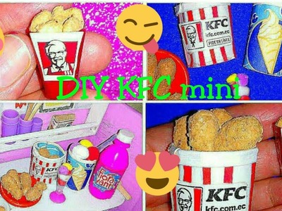 Como hacer comida rapida KFC para muñecas Barbie faciles