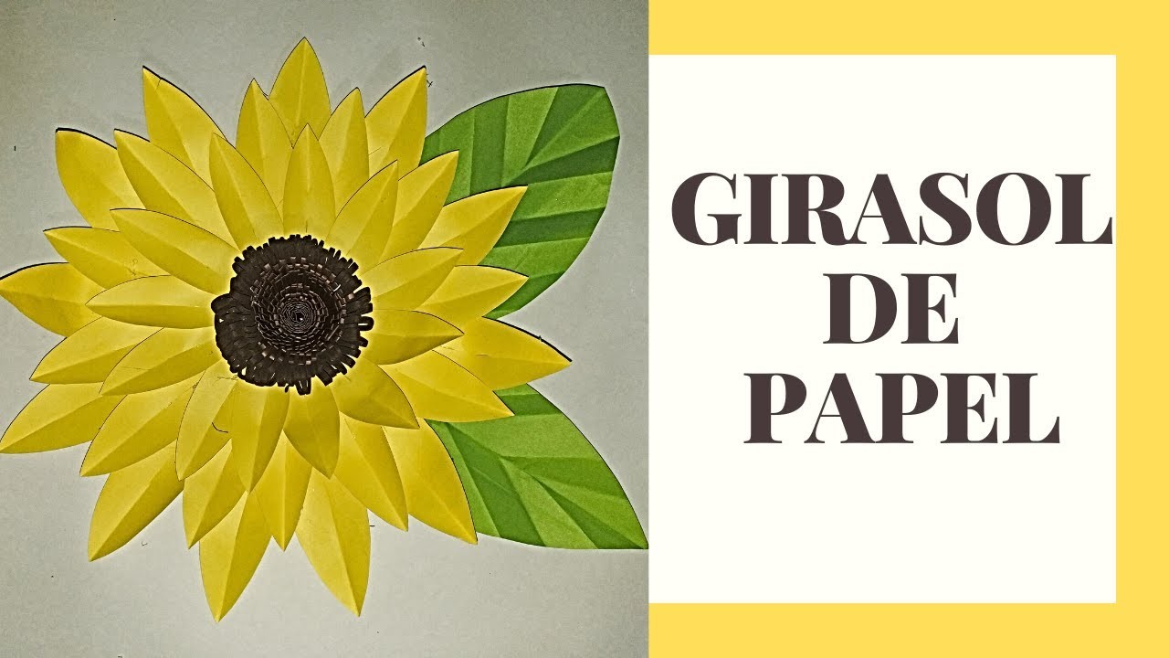 COMO HACER FLOR GIGANTE DE PAPEL | GIRASOL | EN 3 MINUTOS, FACIL DIY