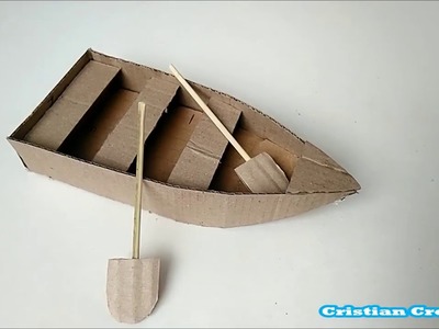 Como hacer una canoa de carton (bote de carton)