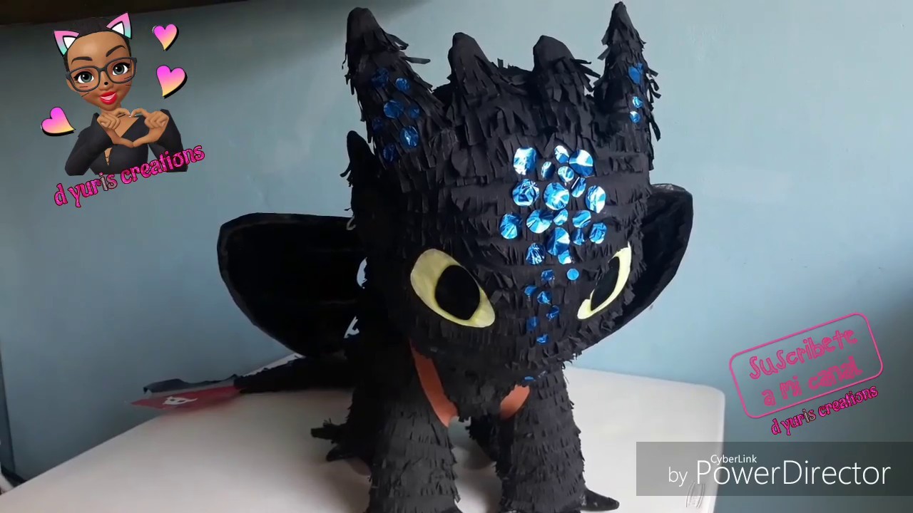 Como hacer una piñata de chimuelo, DIY light fury, how to make a toothless piñata