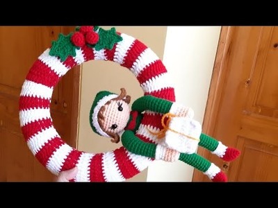 Corona De Navidad Elfo Duende Amigurumi Crochet - Patrón