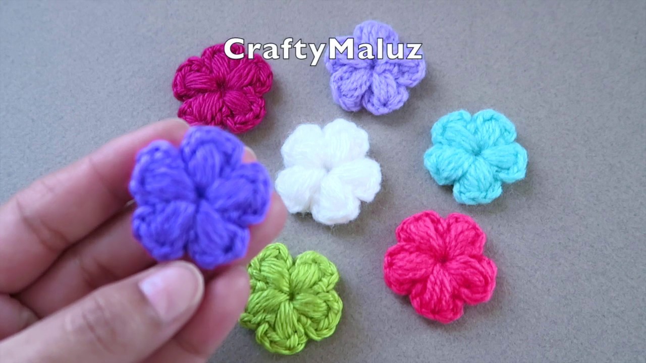 CROCHET TUTORIAL : Como hacer una flor puff a crochet | Flor tejida en punto Puf