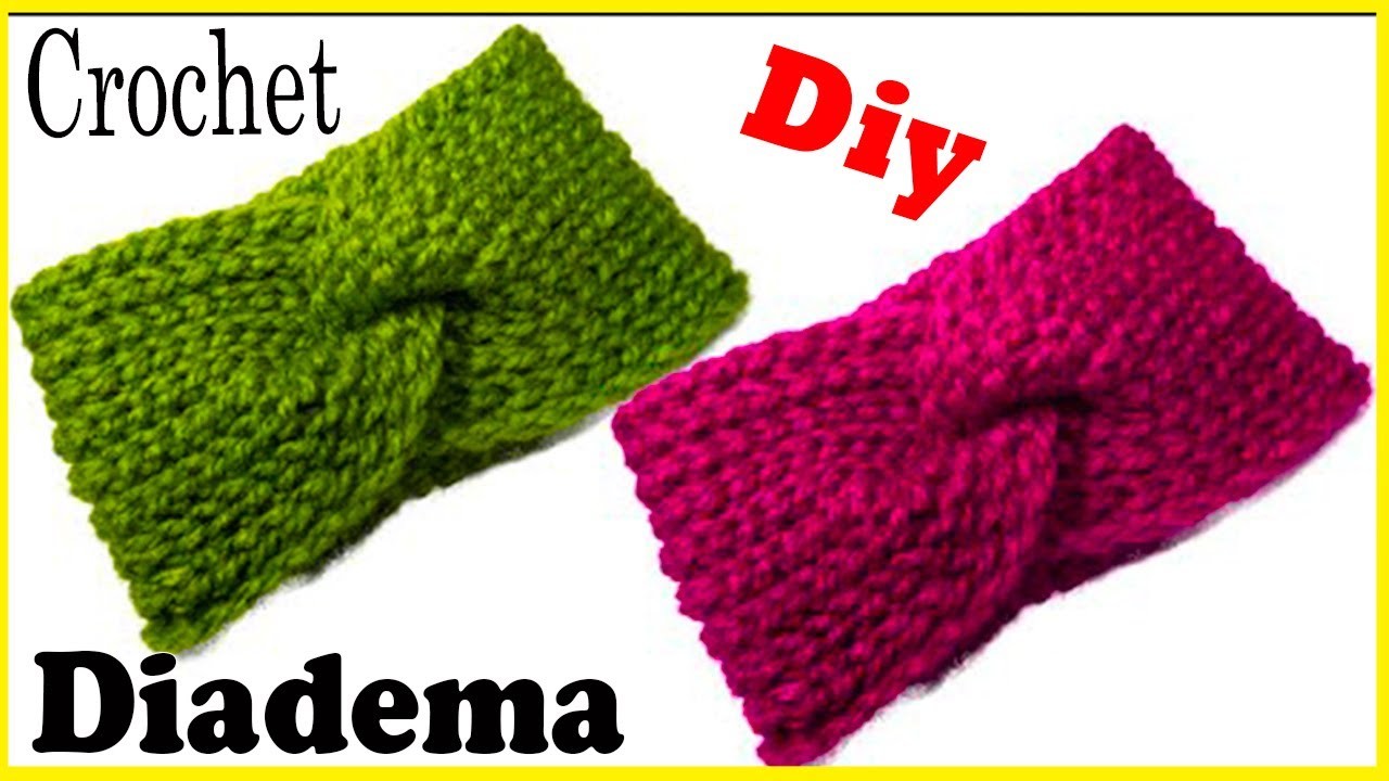 ????Diadema Tejida a Crochet - Punto Ingles - (Paso a Paso). crochet headband
