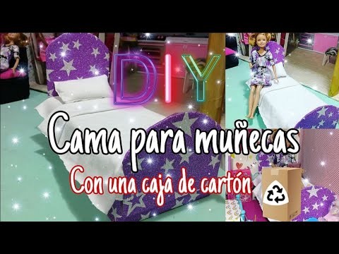 DIY COMO HACER CAMA PARA MUÑECAS CON CAJA DE CARTÓN ????