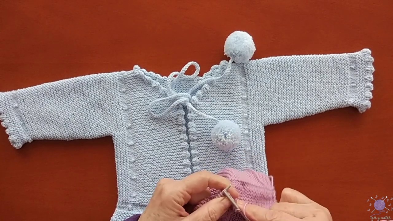 DYI - Cómo hacer una chaqueta para bebé - punto dos agujas