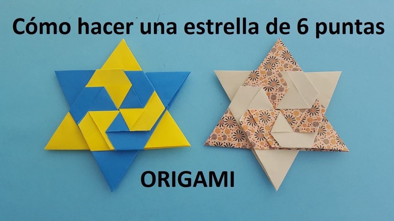 ???? | ESTRELLA | ????  de 6 PUNTAS de papel FÁCIL ✅ | Origami | PASO A PASO