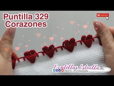 Puntilla 329 Corazones en una sola vuelta