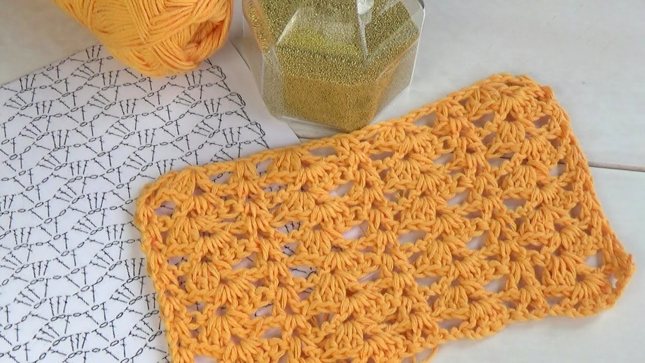 Punto ganchillo fácil  calado para principiantes