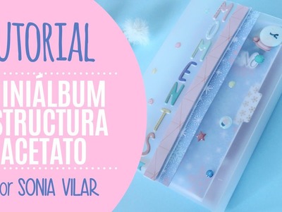 Tutorial mini álbum con estructura transparente - por Sonia Vilar