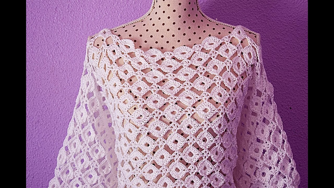 Blusa con mangas  a crochet Majovel #crocheet #ganchillo