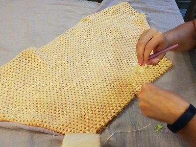 Blusa primavera.otoño media manga a crochet. Muy sencilla!