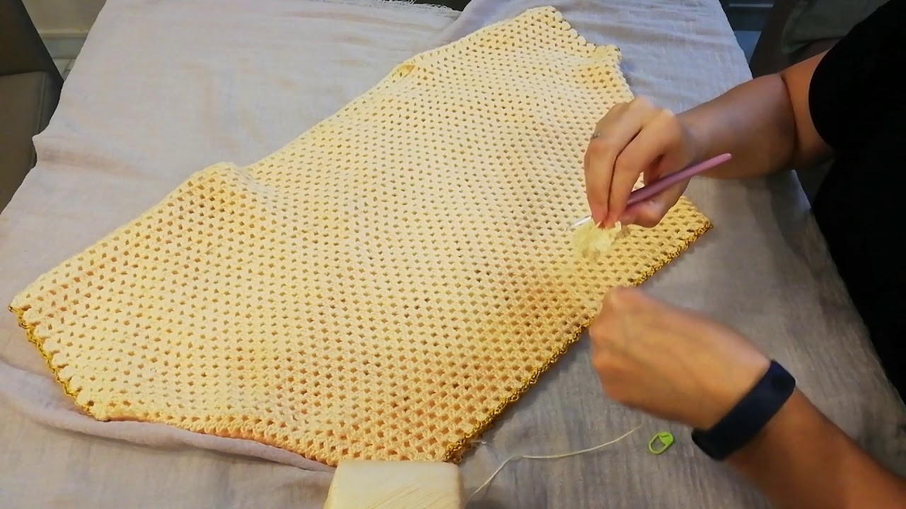 Blusa primavera.otoño media manga a crochet. Muy sencilla!