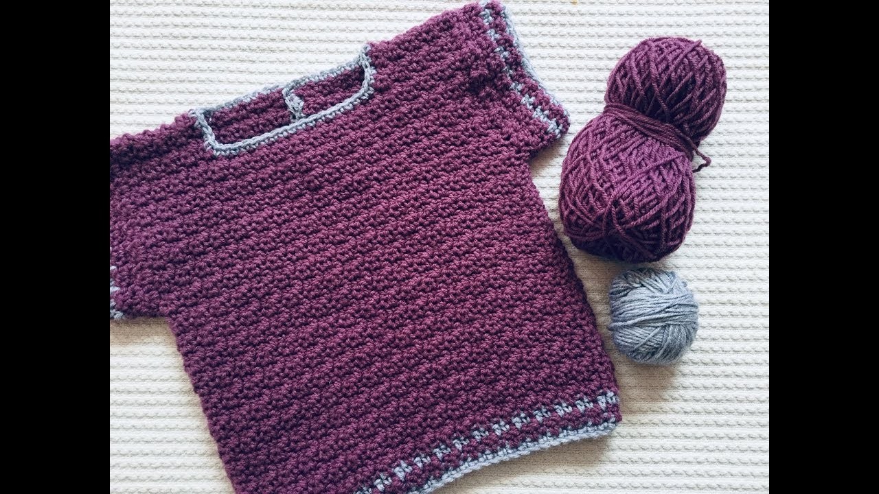 Blusa.suéter.jersey a Crochet Fácil para Bebé ¡Paso a paso!