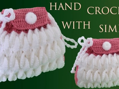 Bolso fácil a Crochet punto hojas de merengue en 3D tejido a gancho paso a paso tallermanualperu
