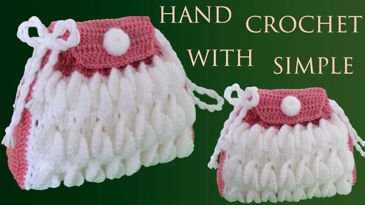 Bolso fácil a Crochet punto hojas de merengue en 3D tejido a gancho paso a paso tallermanualperu