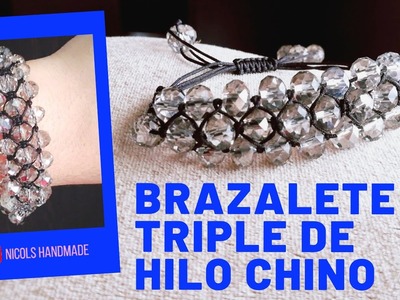 Brazalete triple con hilo.chinese triple thread bracelet