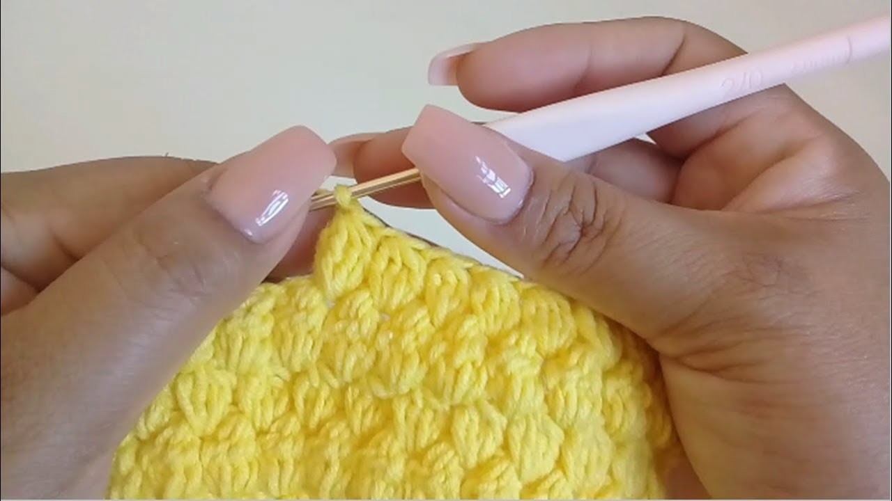 Como hacer el punto piña || punto garbanzo y pop corn a crochet