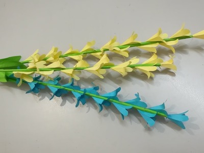 Cómo hacer flores de papel fáciles - paper flowers Stick - How to make flower
