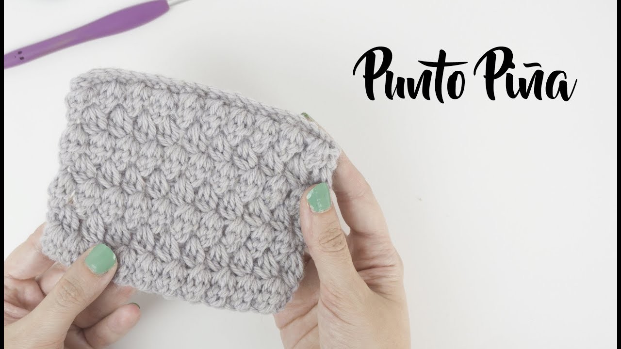 Cómo hacer punto piña crochet - Muestras de puntos ganchillo