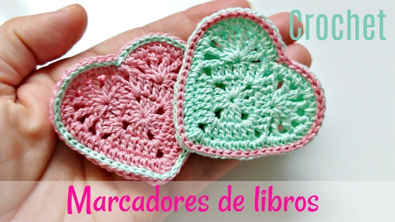 Cómo tejer corazón a crochet | Marcador de libros