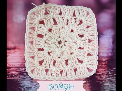 CROCHET GRANNY SQUARE paso a paso