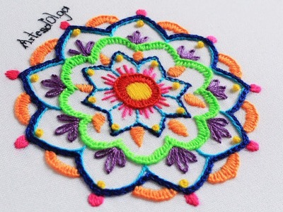 Mandala Bordada a Mano Paso a Paso | Mandala Embroidery